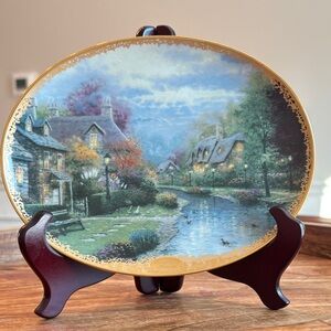 Thomas Kinkade “Lamplight Brook” limited edition plate